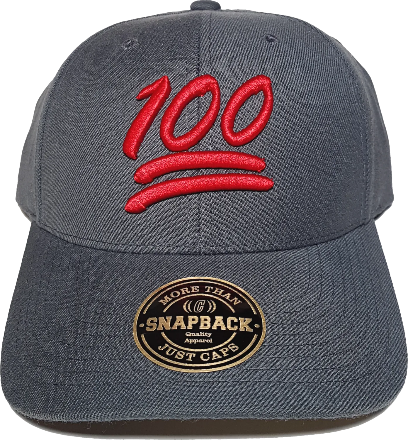 100 Emoji Hat Adjustable Snap Charcoal
