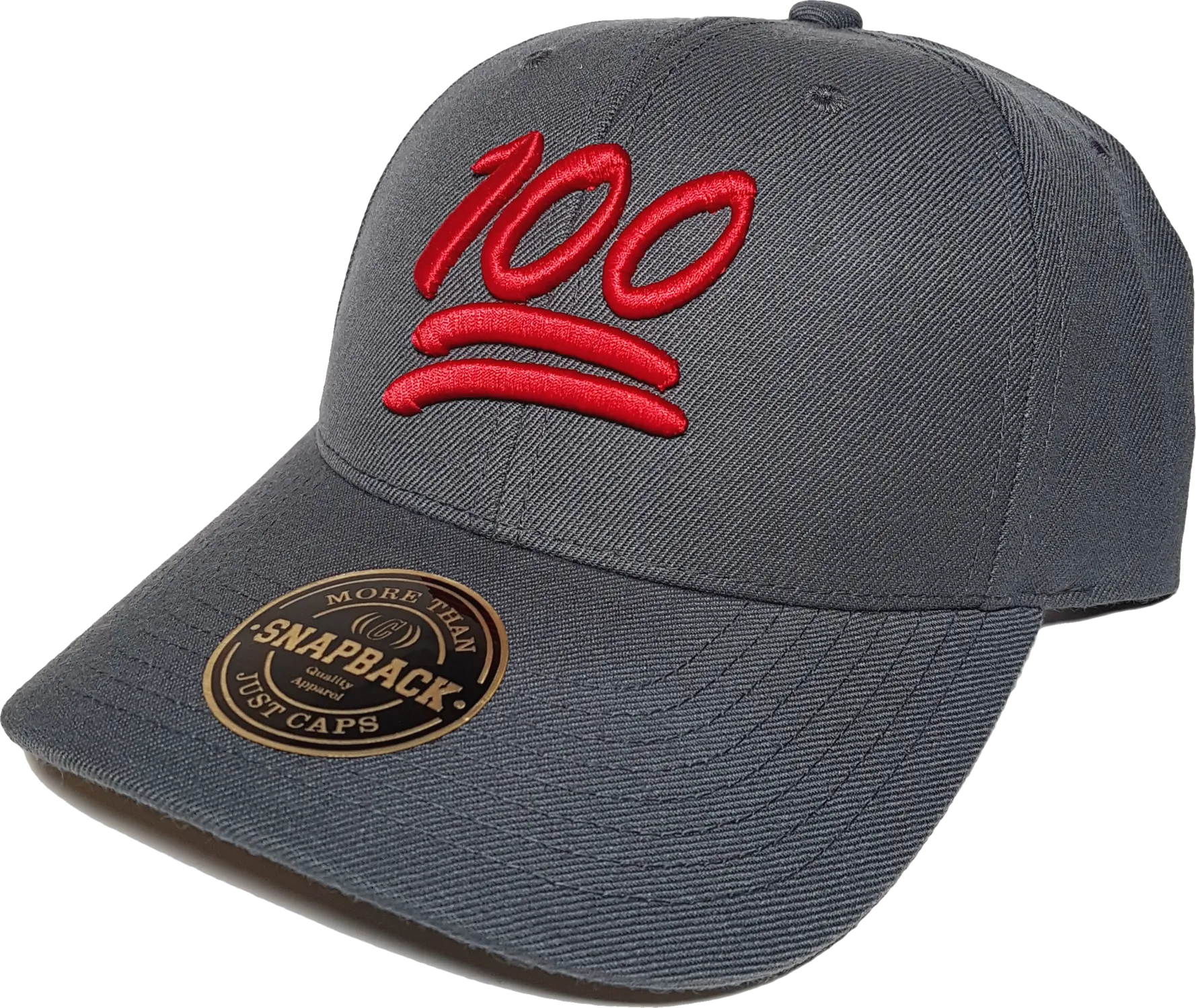 100 Emoji Hat Adjustable Snap Charcoal