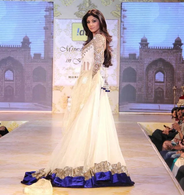 1001 Shilpa Shetty's white anarkali lehenga Outfit Sets