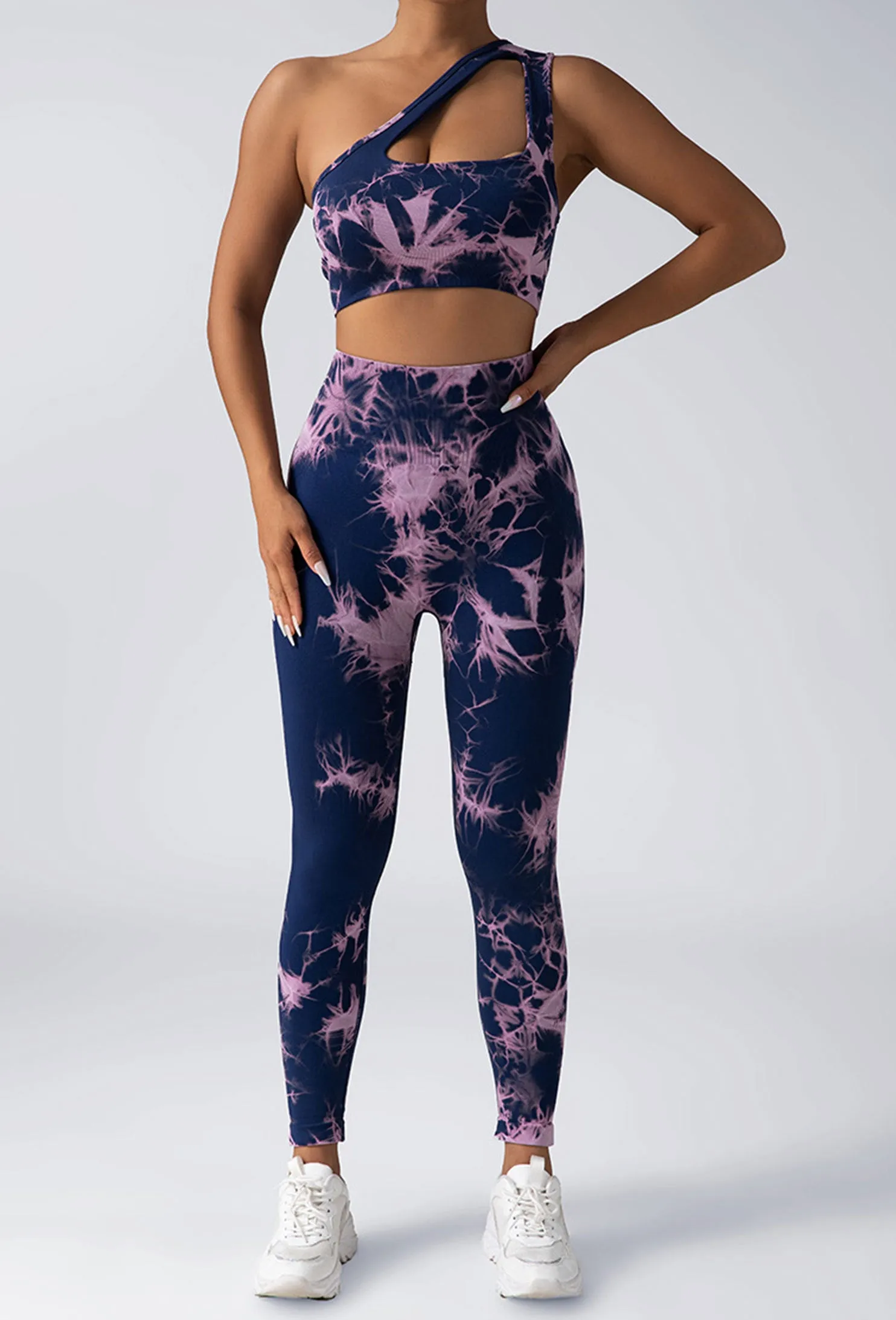 3 Pack Women Seamless Yoga Pants Tie Dye Leggings