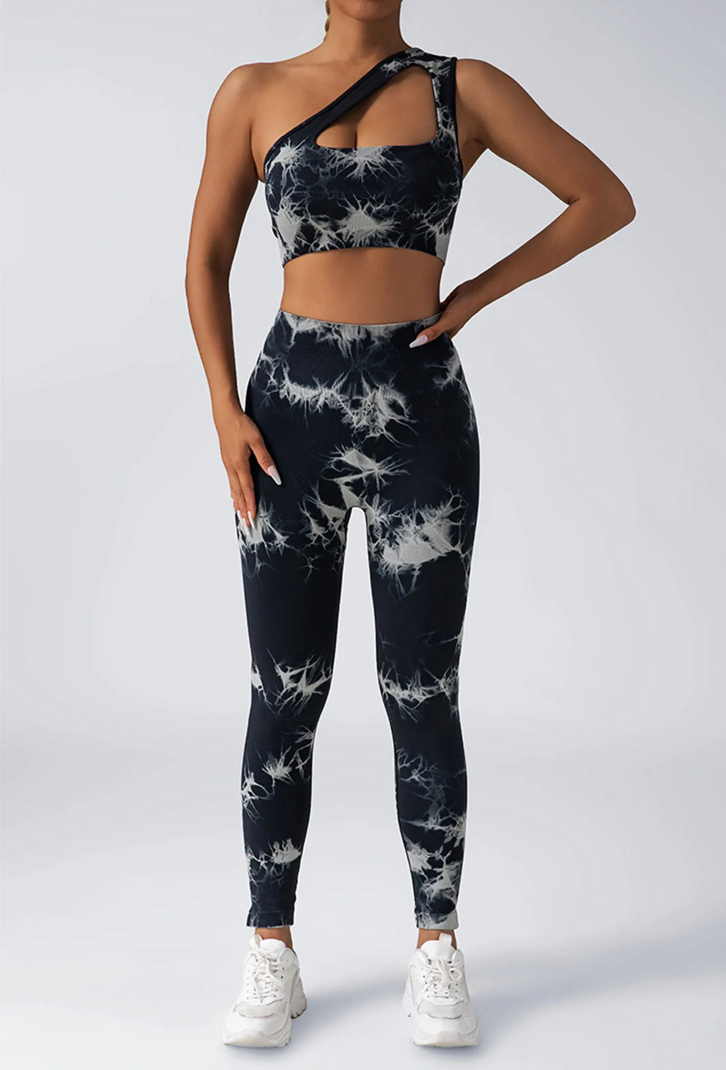 3 Pack Women Seamless Yoga Pants Tie Dye Leggings