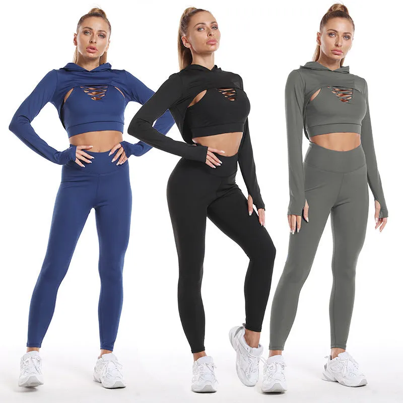3pcs 3 Pack Women's Gradient Butterfly High-Waist Butt-Lifting Leggings | Seamless Yoga Pants | Scrunch Elastic Tights