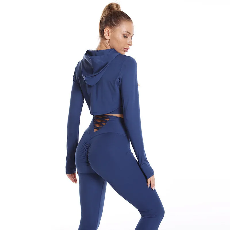 3pcs 3 Pack Women's Gradient Butterfly High-Waist Butt-Lifting Leggings | Seamless Yoga Pants | Scrunch Elastic Tights