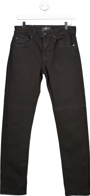 7 For All Mankind Black Kayden Luxe Performance Jeans UK W29