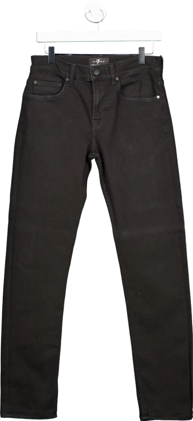 7 For All Mankind Black Kayden Luxe Performance Jeans UK W29