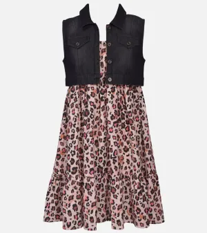Abbie Animal Print Dress with Vest