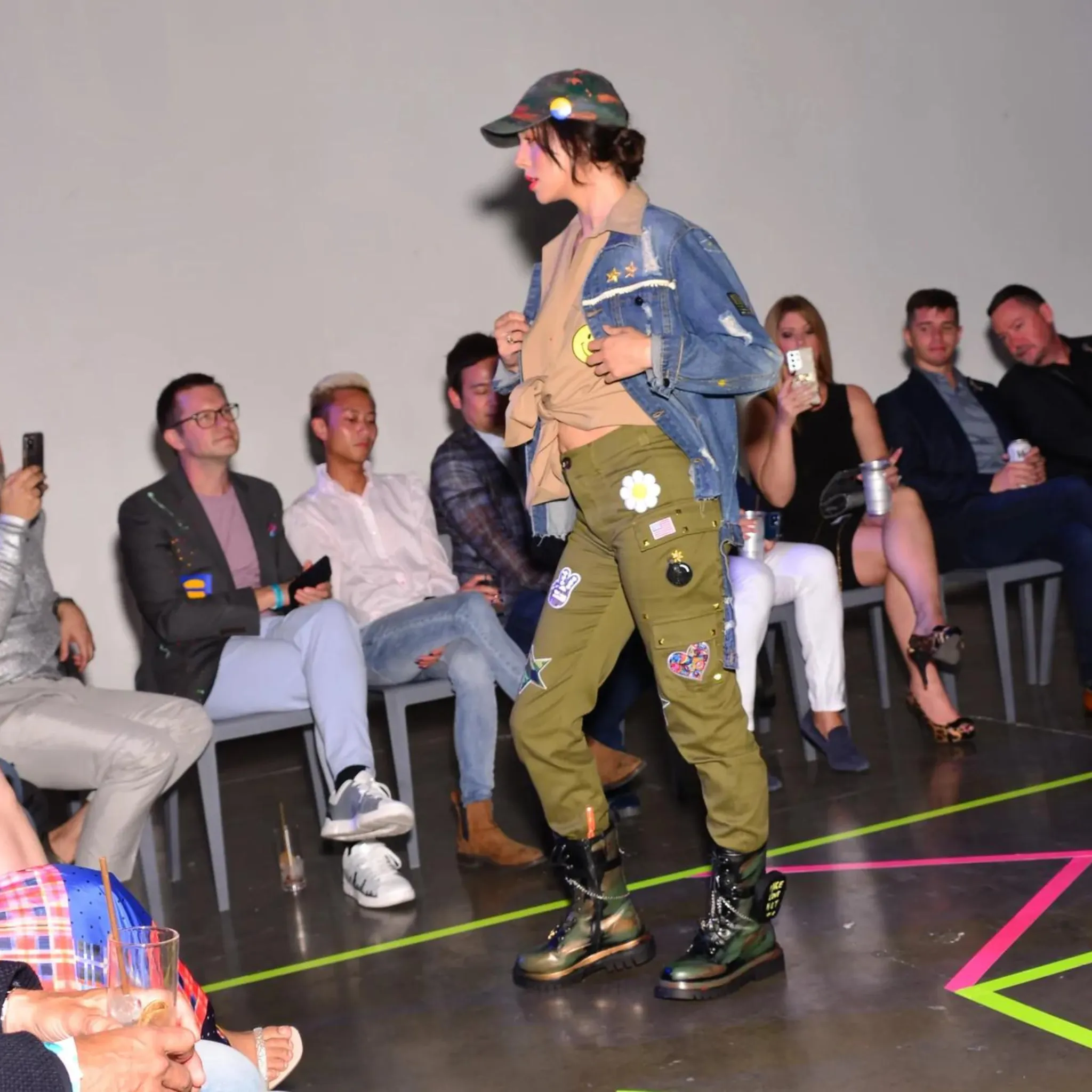 Aim High - Hand-Painted Camo Pants