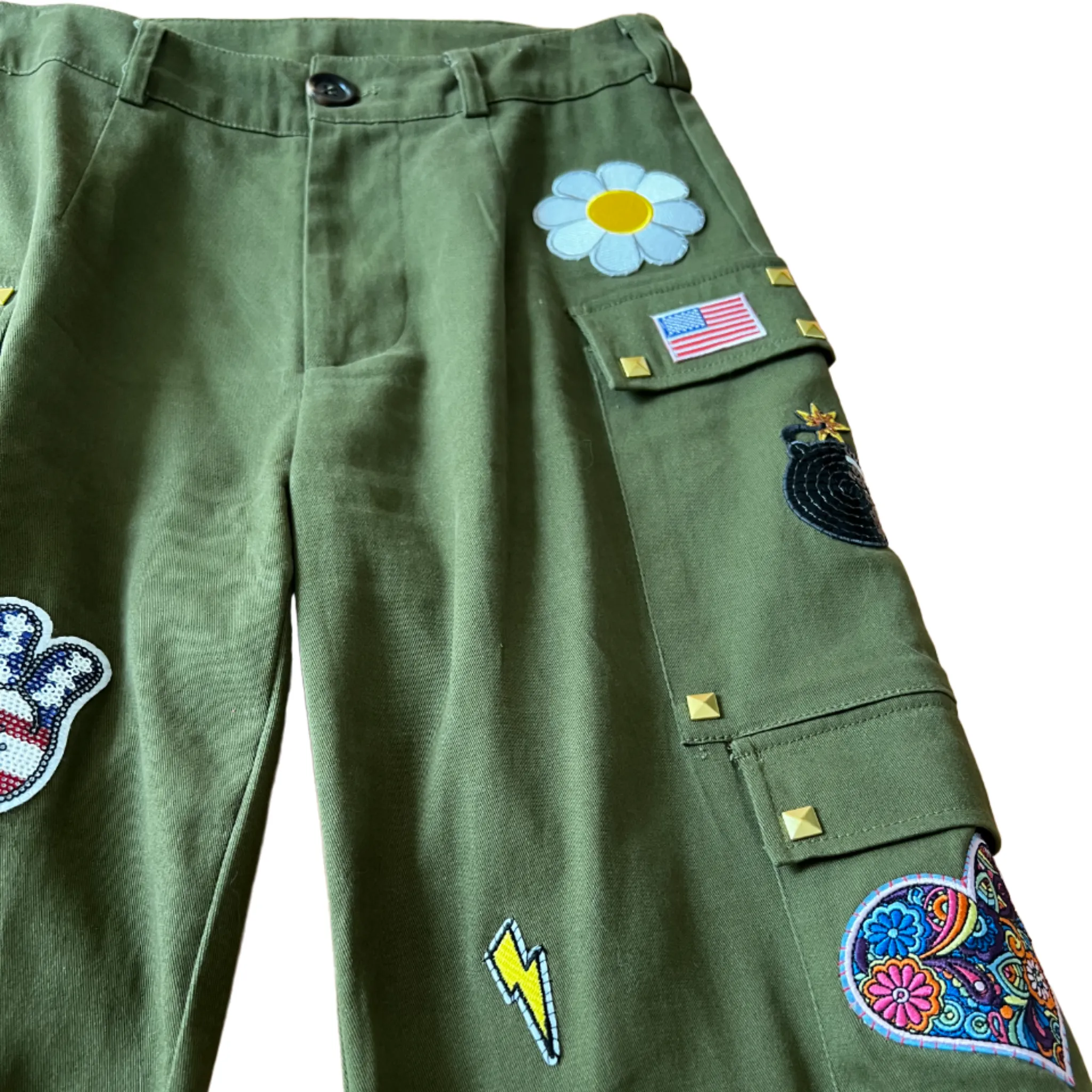Aim High - Hand-Painted Camo Pants
