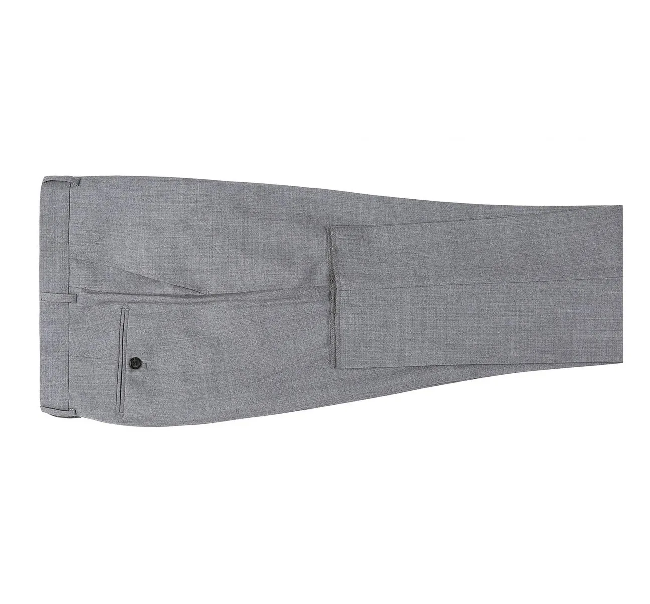 Alessandro Vitello by Renoir Grey Regular Fit Flat Front Wool Suit Pant 508-5