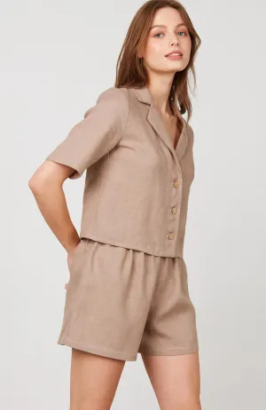 Almond Aura Co-ord Set | Cotton Linen Blend