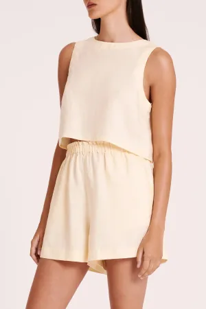 Amani Linen Short EGGNOG
