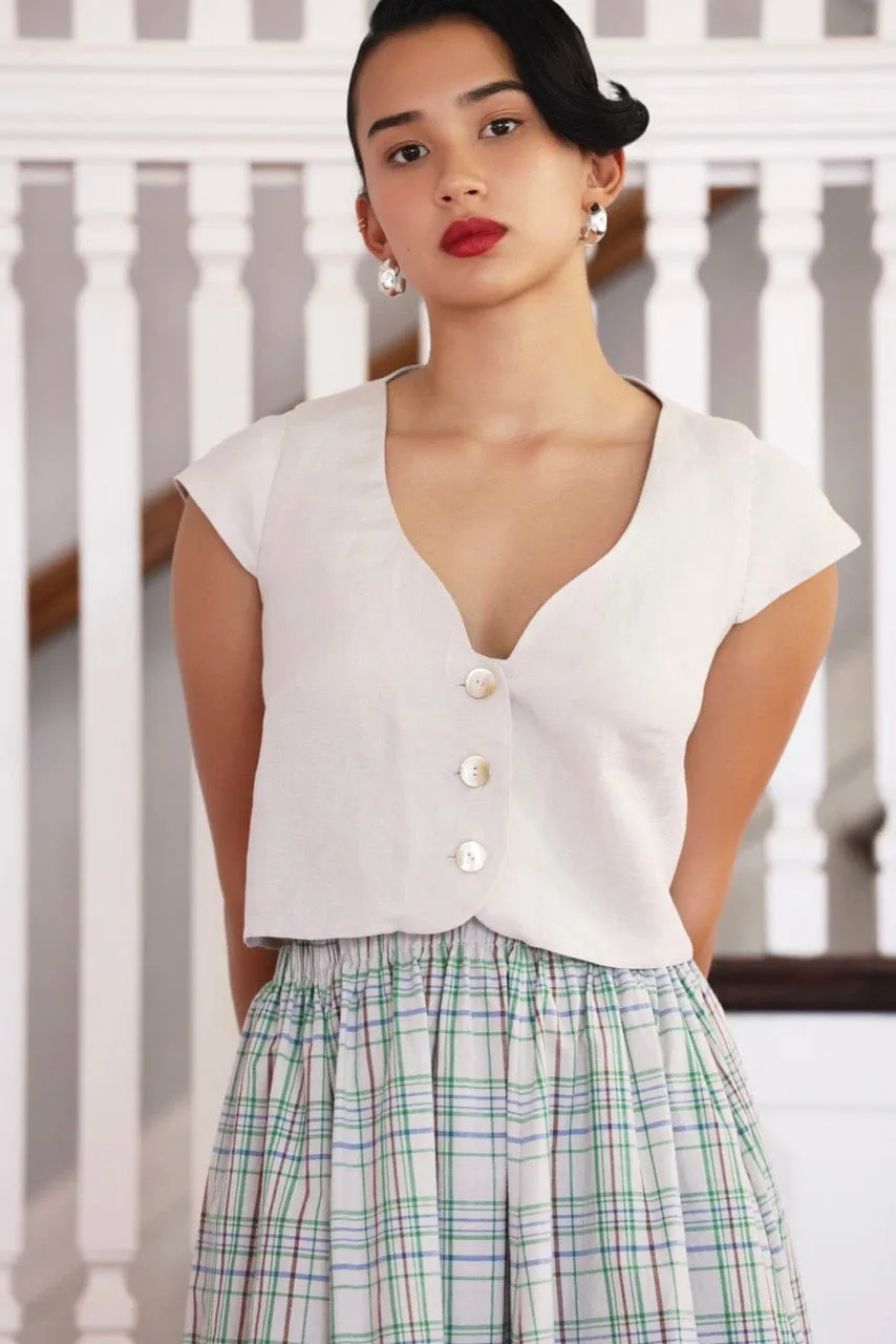 Amare Top in Linen Blend