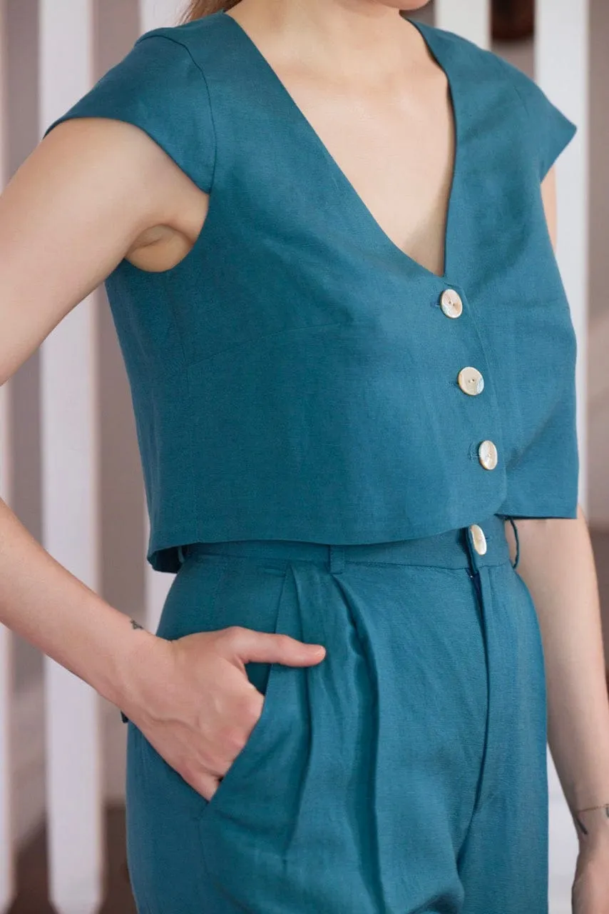 Amare Top in Linen Blend