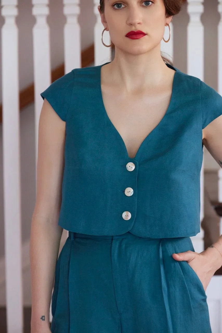 Amare Top in Linen Blend