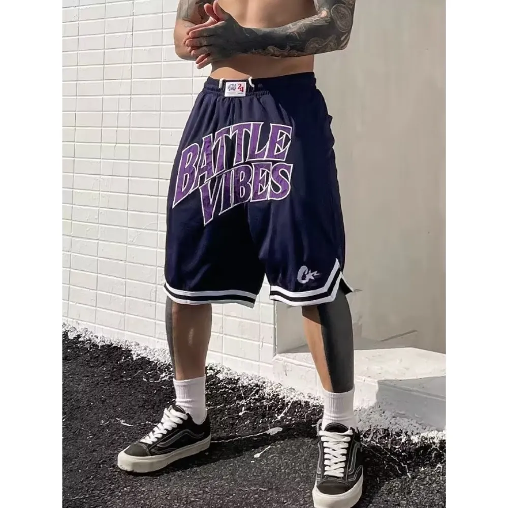 American Letter Embroidery Sports Shorts