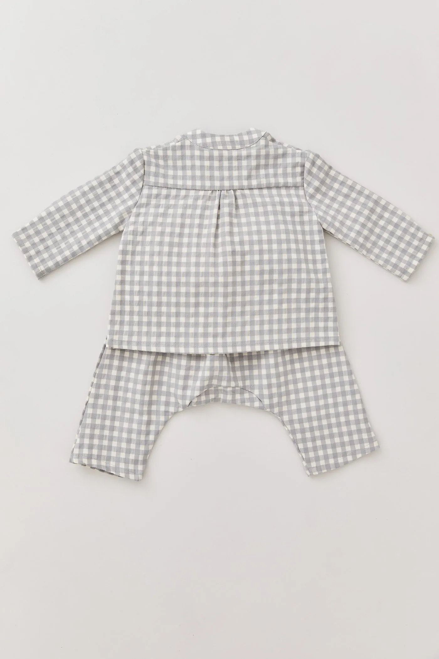 Apple Trousers - Cream-Grey Check