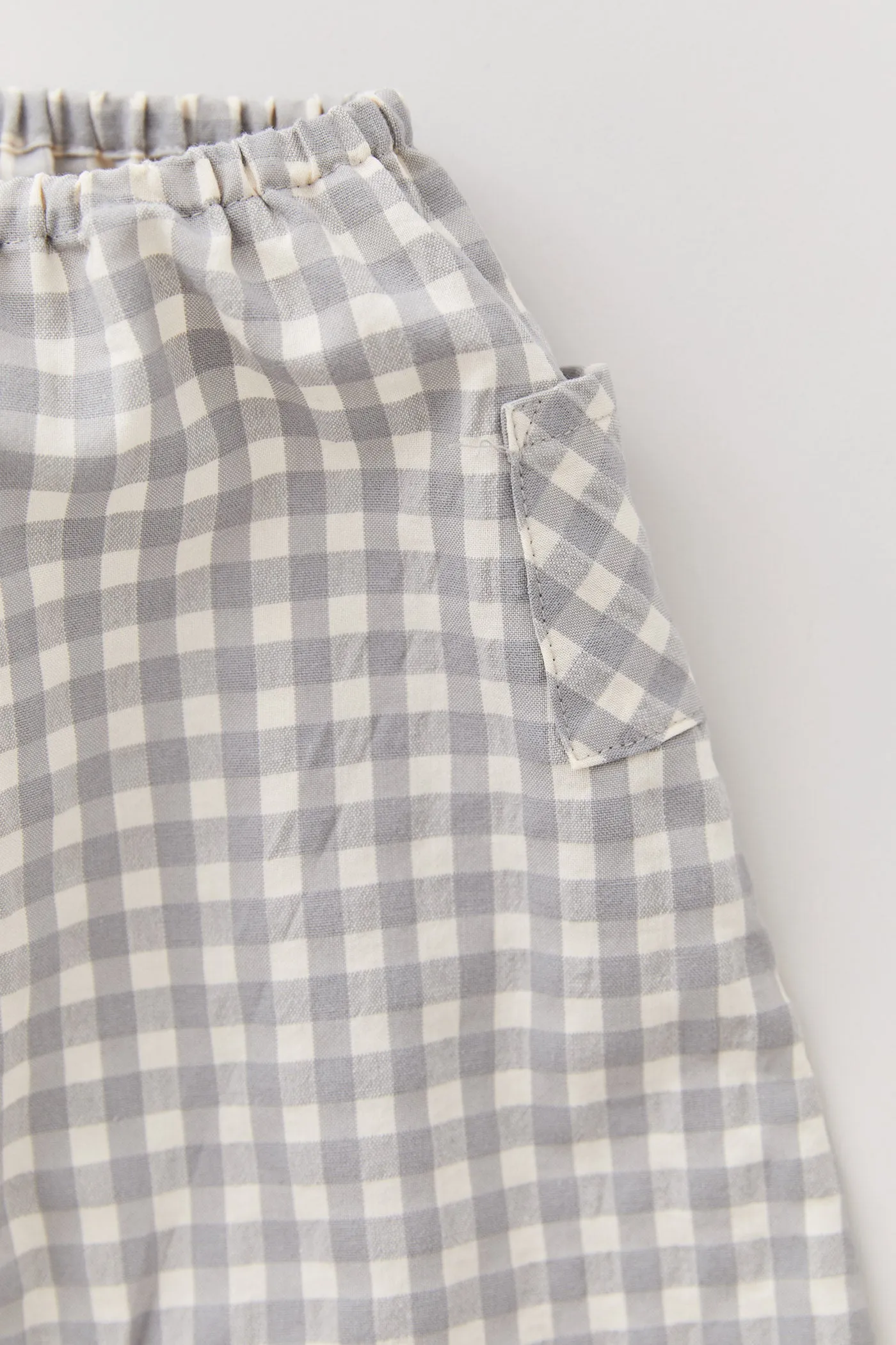 Apple Trousers - Cream-Grey Check