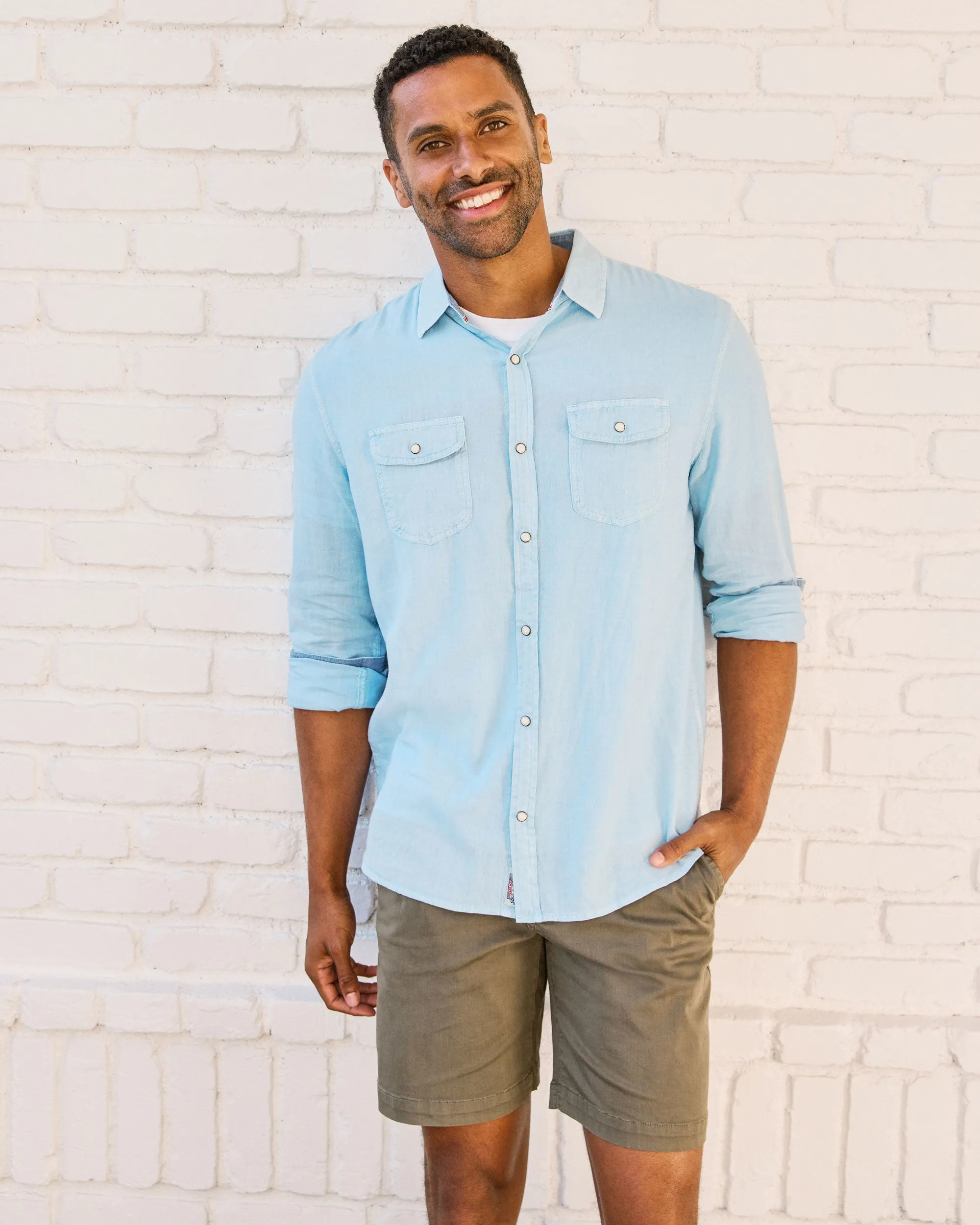 AVALON GARMENT-DYED LINEN SHIRT