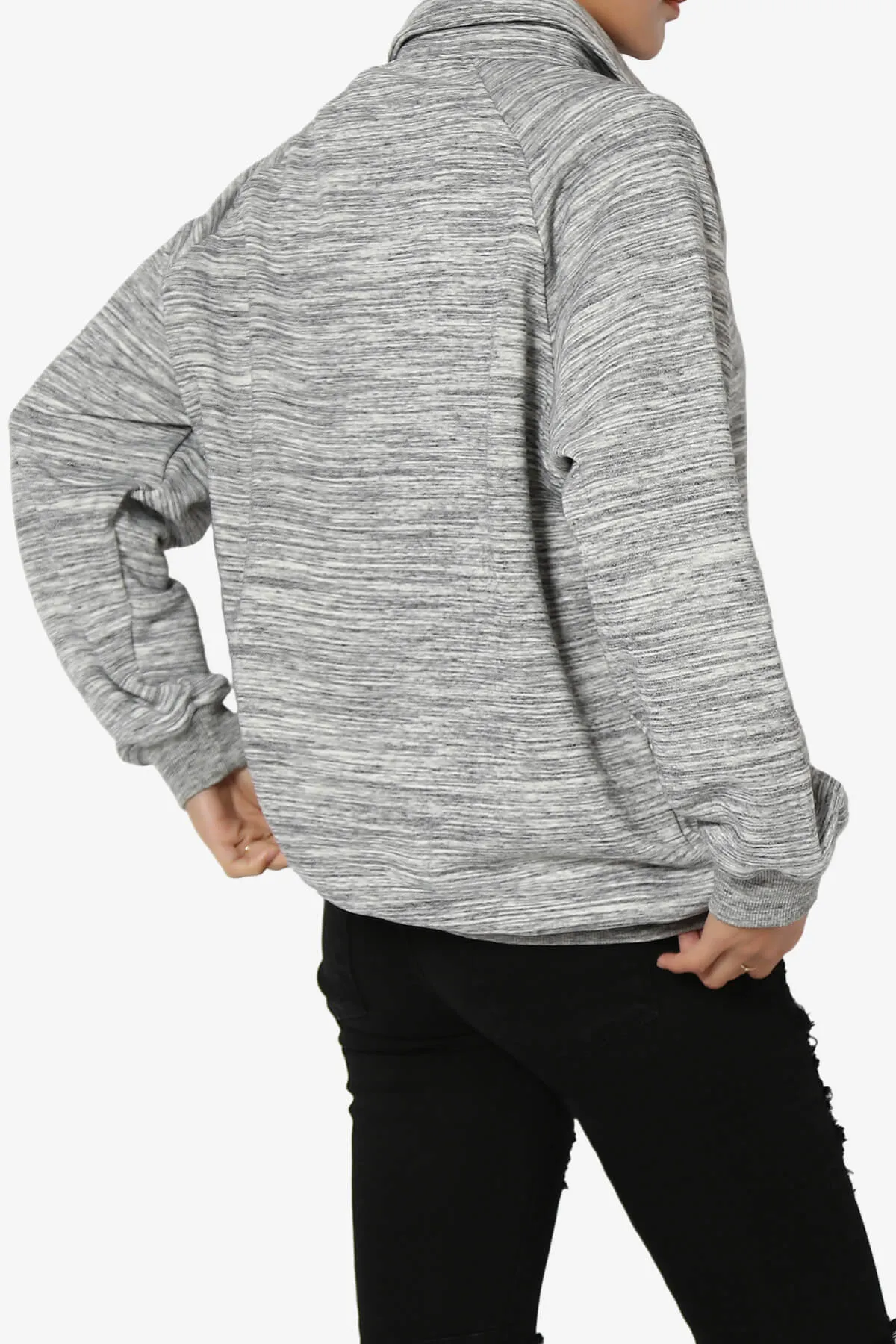 Avianna Oversized Fleece Polo Sweatshirt PLUS