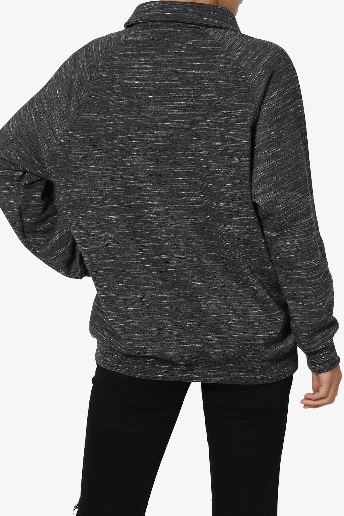 Avianna Oversized Fleece Polo Sweatshirt PLUS