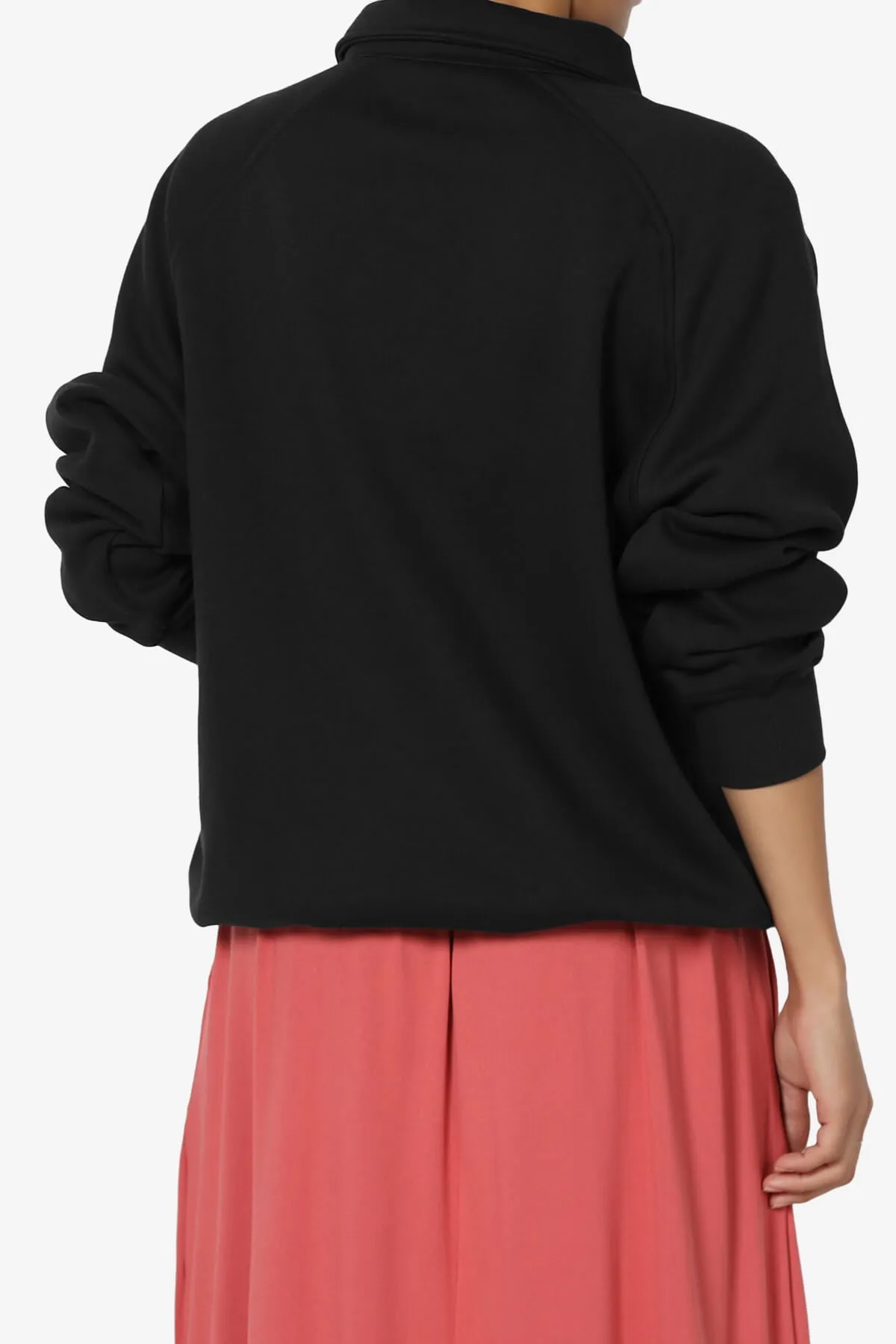 Avianna Oversized Fleece Polo Sweatshirt PLUS