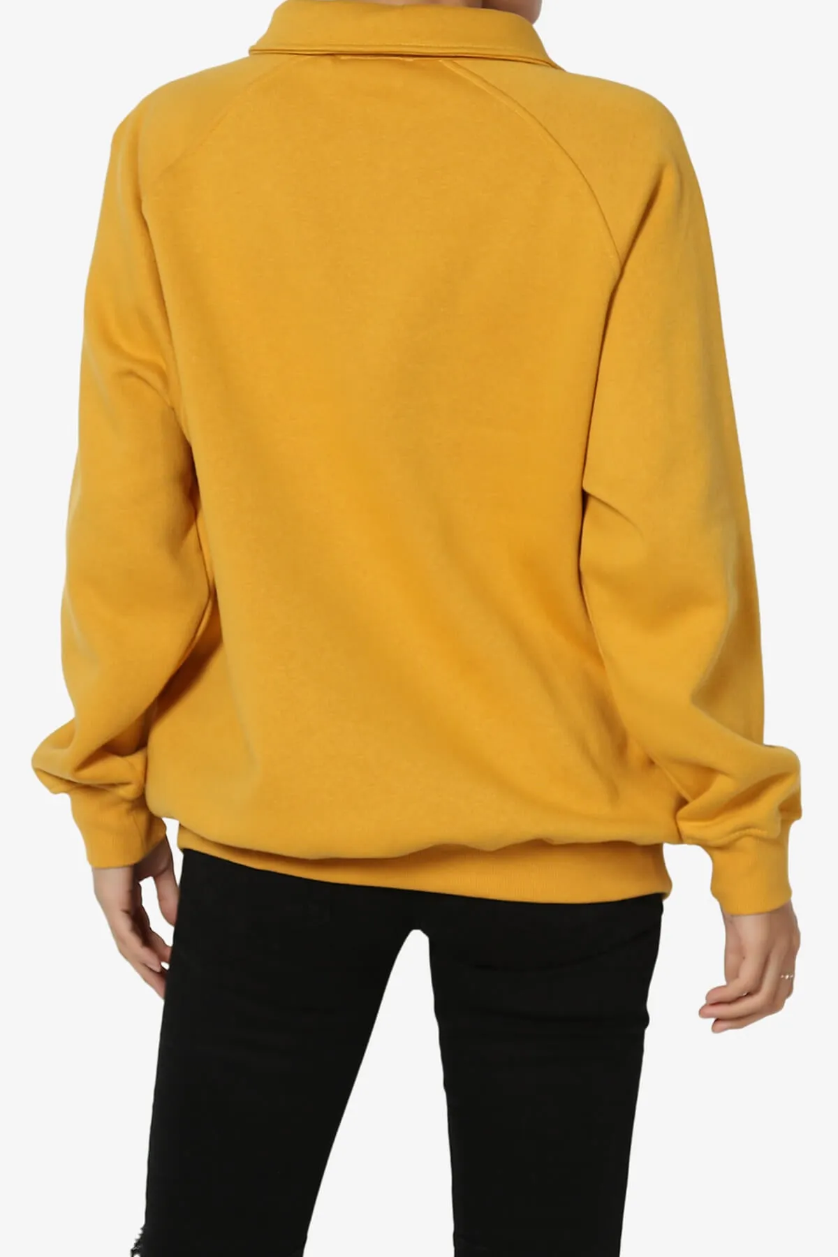Avianna Oversized Fleece Polo Sweatshirt PLUS