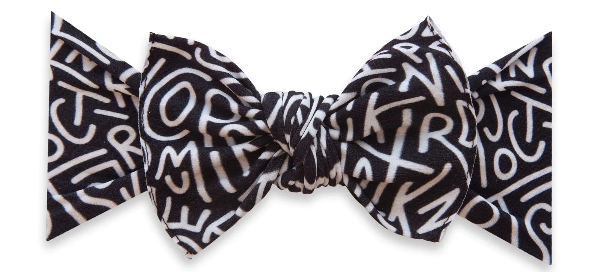 Baby Bling Alphabet Soup Printed Knot Headband