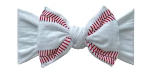 Baby Bling Baseball Printed Knot Headband