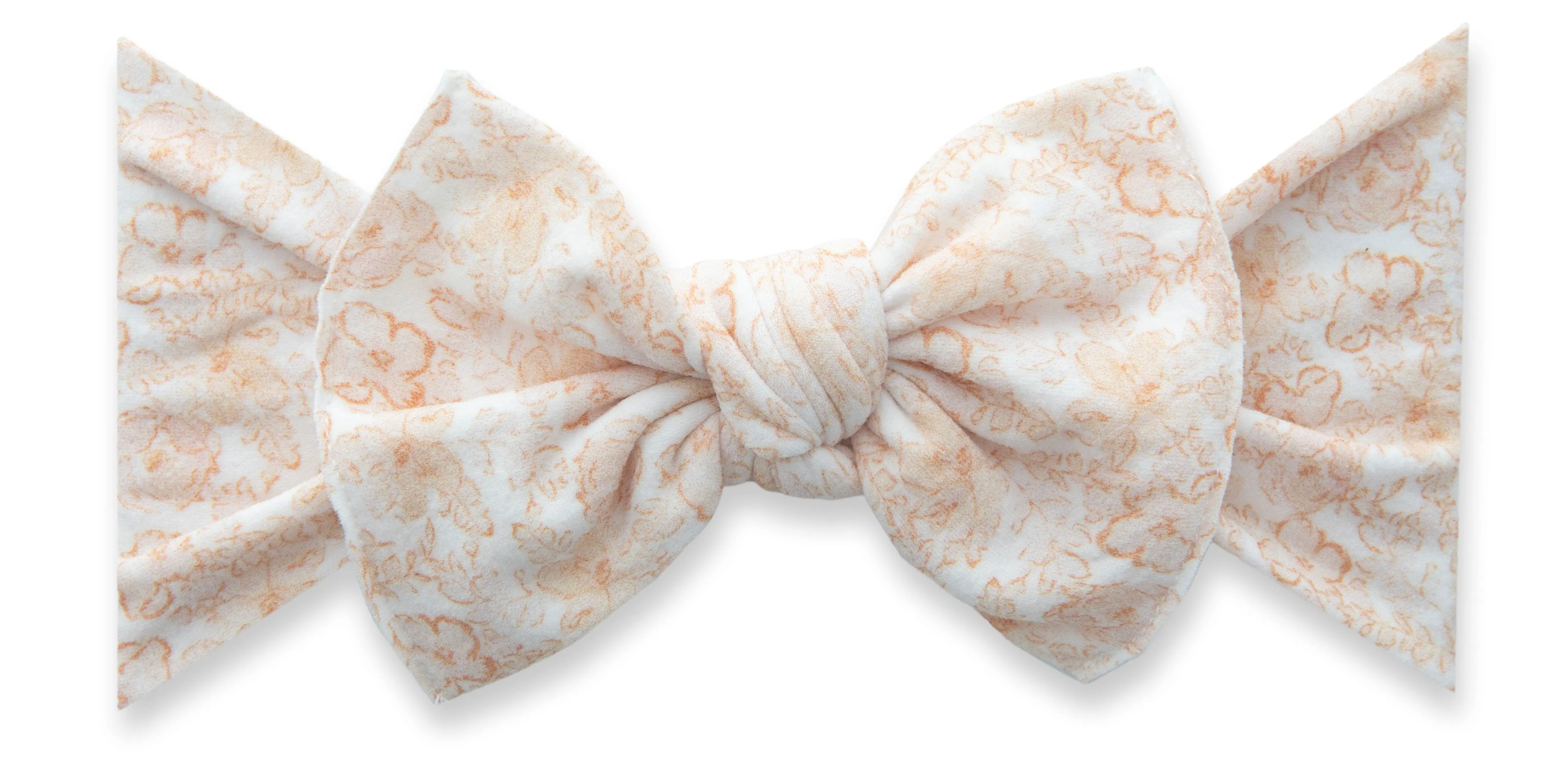 Baby Bling Pretty in Peach Printed Knot Headband