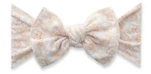 Baby Bling Pretty in Peach Printed Knot Headband