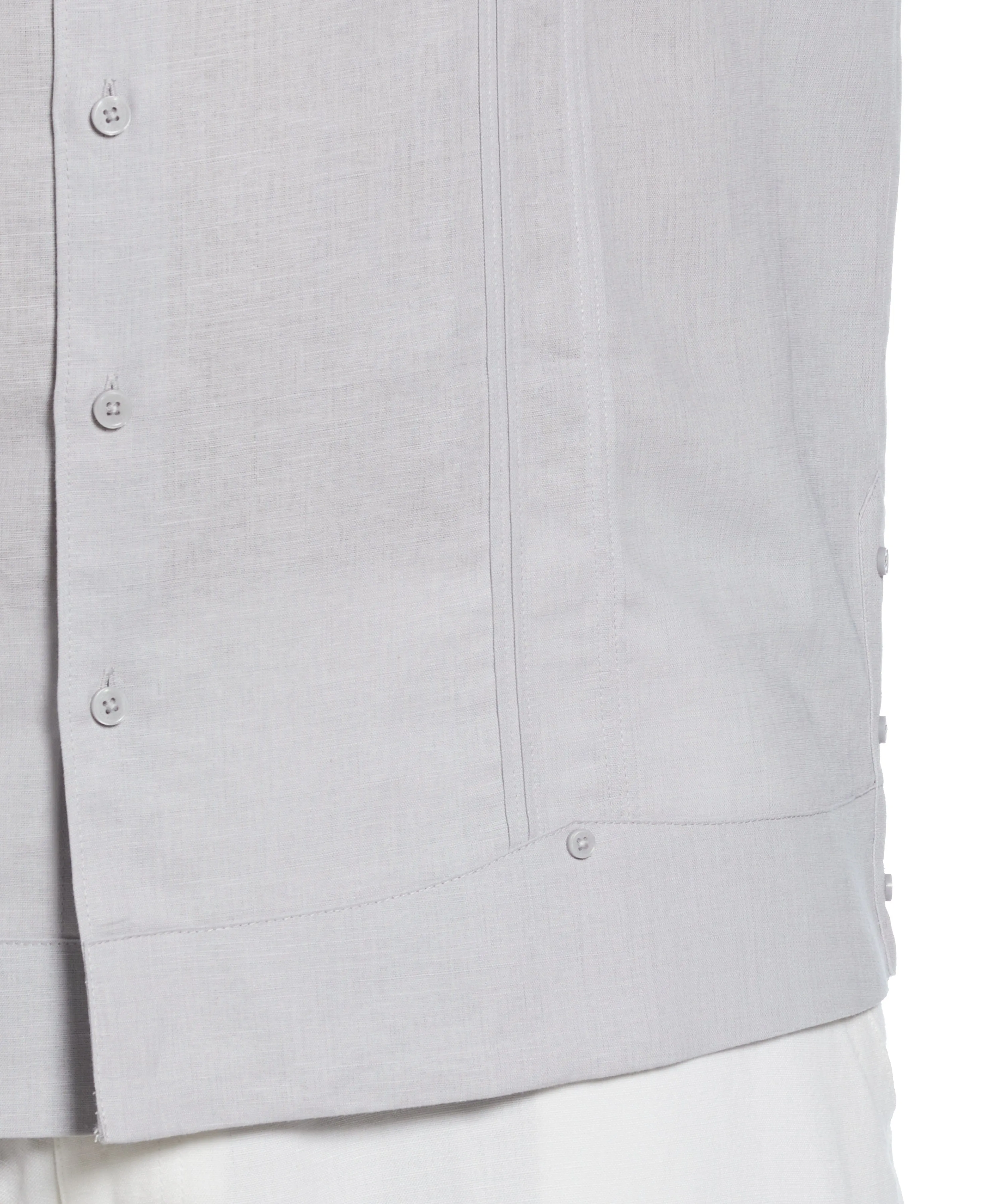 Big & Tall Linen Blend No Pocket Guayabera Shirt