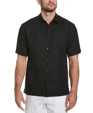 Big & Tall Linen Blend No Pocket Guayabera Shirt