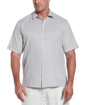 Big & Tall Linen Blend No Pocket Guayabera Shirt