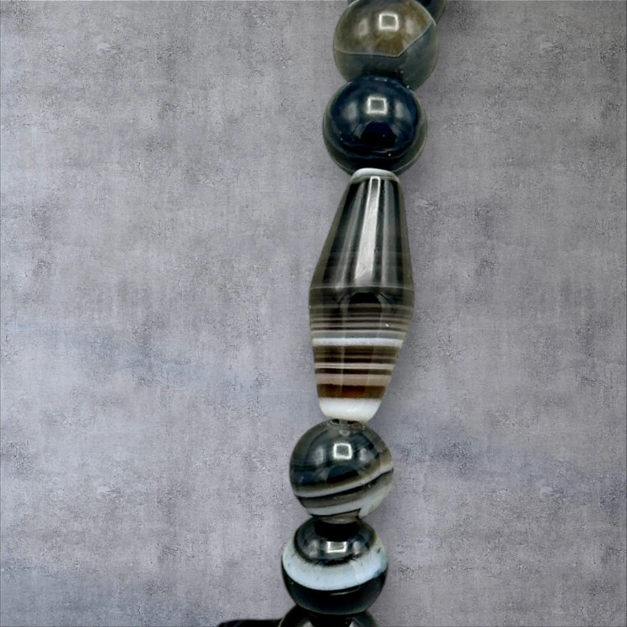 Black Banded Agate Bracelet