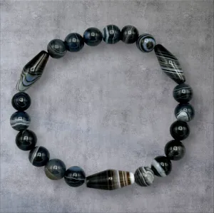 Black Banded Agate Bracelet