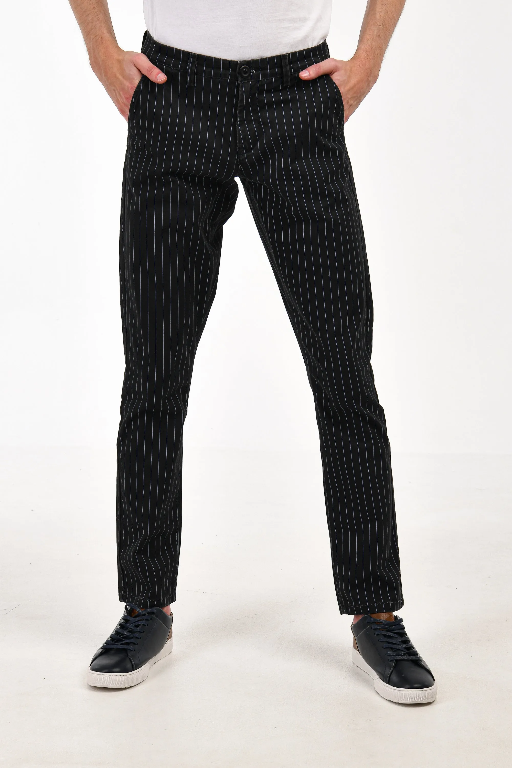Black Striped Pants