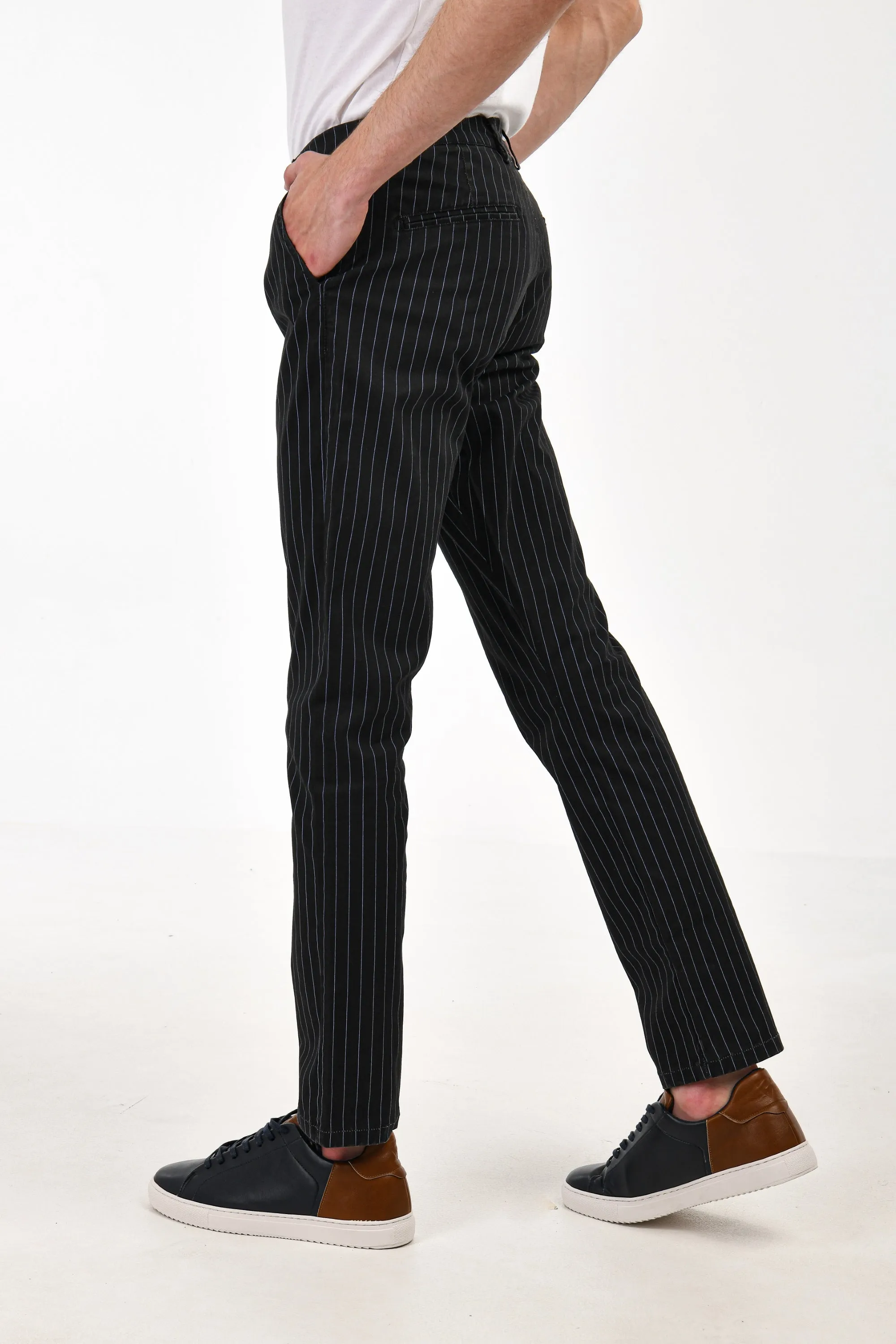 Black Striped Pants