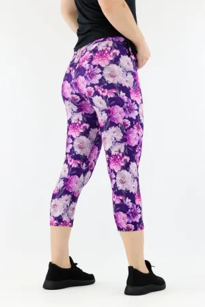 Blooming Art - Casual Capri Leggings