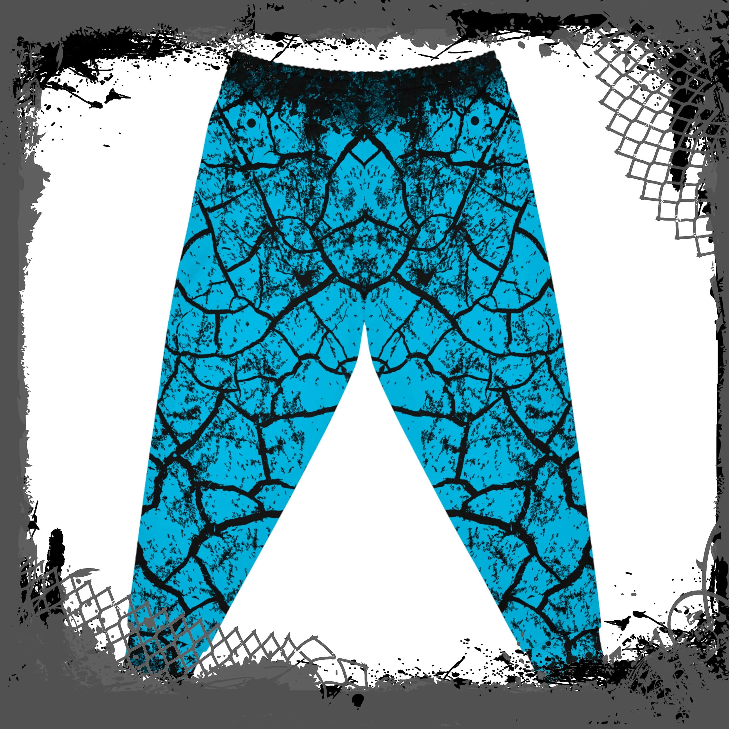 BLU/BLK Unisex "Cracked" Joggers
