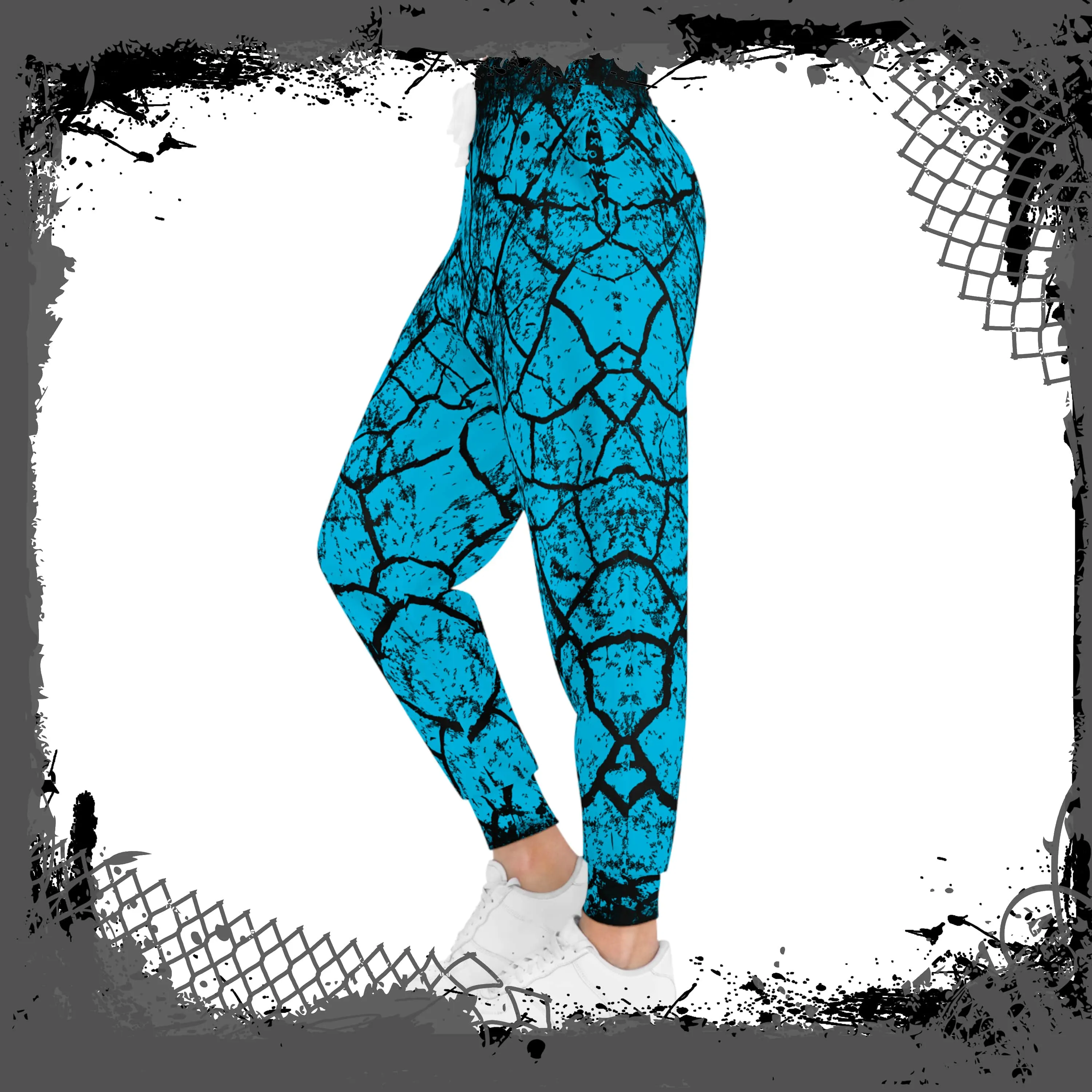 BLU/BLK Unisex "Cracked" Joggers