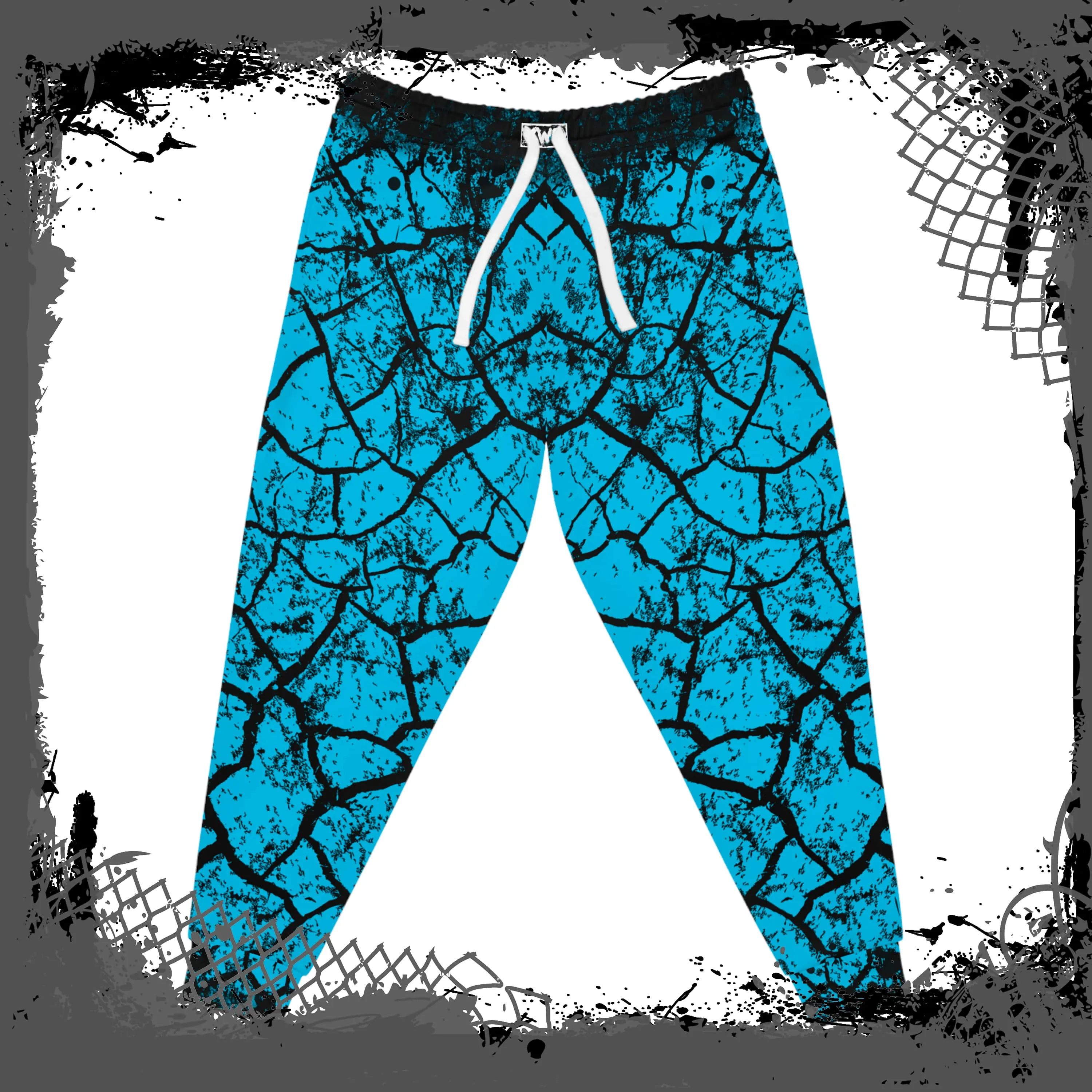 BLU/BLK Unisex "Cracked" Joggers