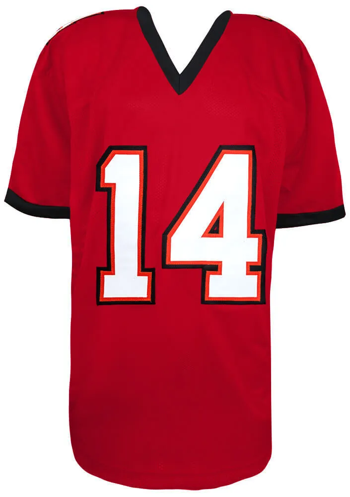 Brad Johnson Signed Red Custom Football Jersey w/SB XXXVII Champs (SCHWARTZ COA)