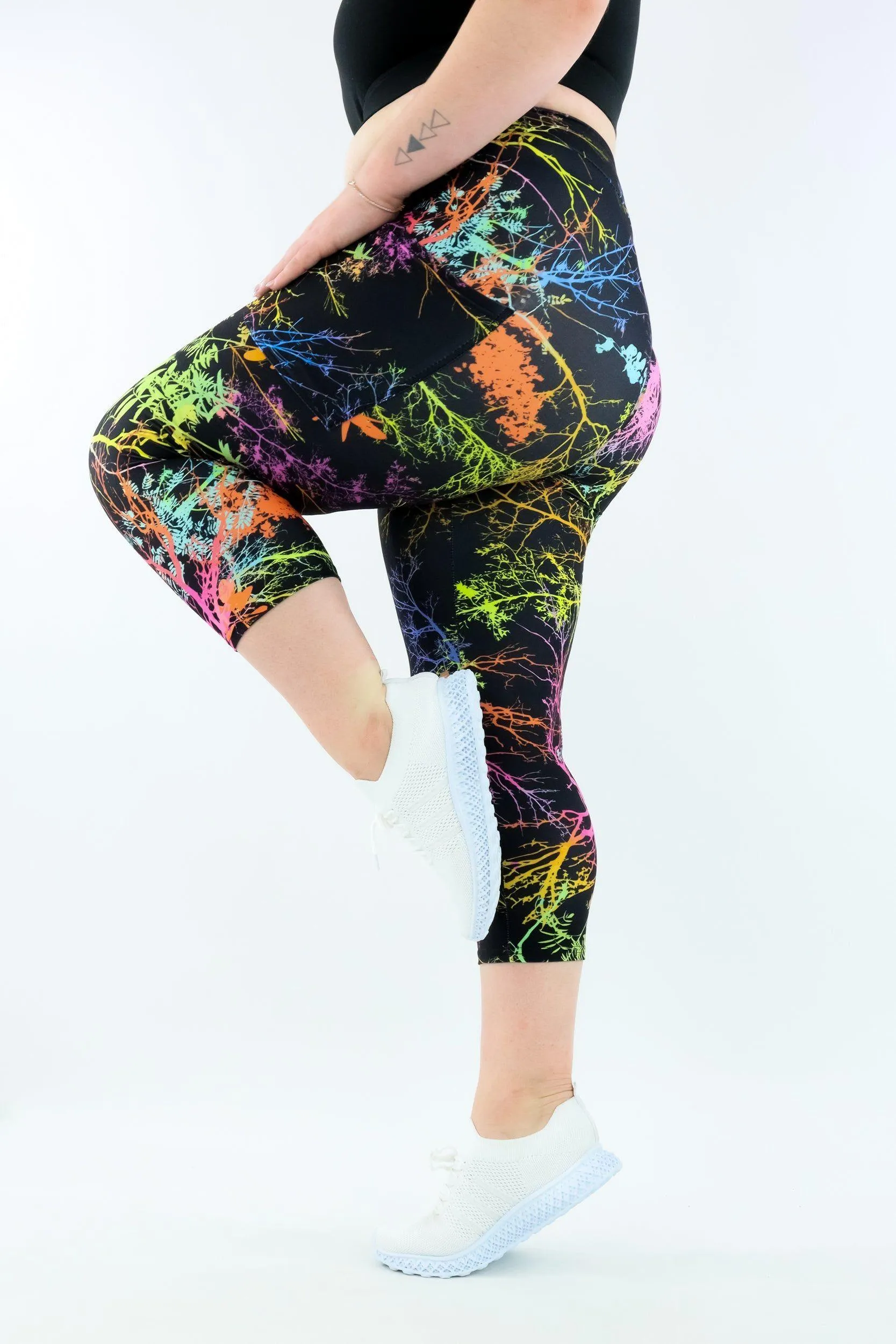 Branch of Life - Casual - Capri Leggings - Pockets