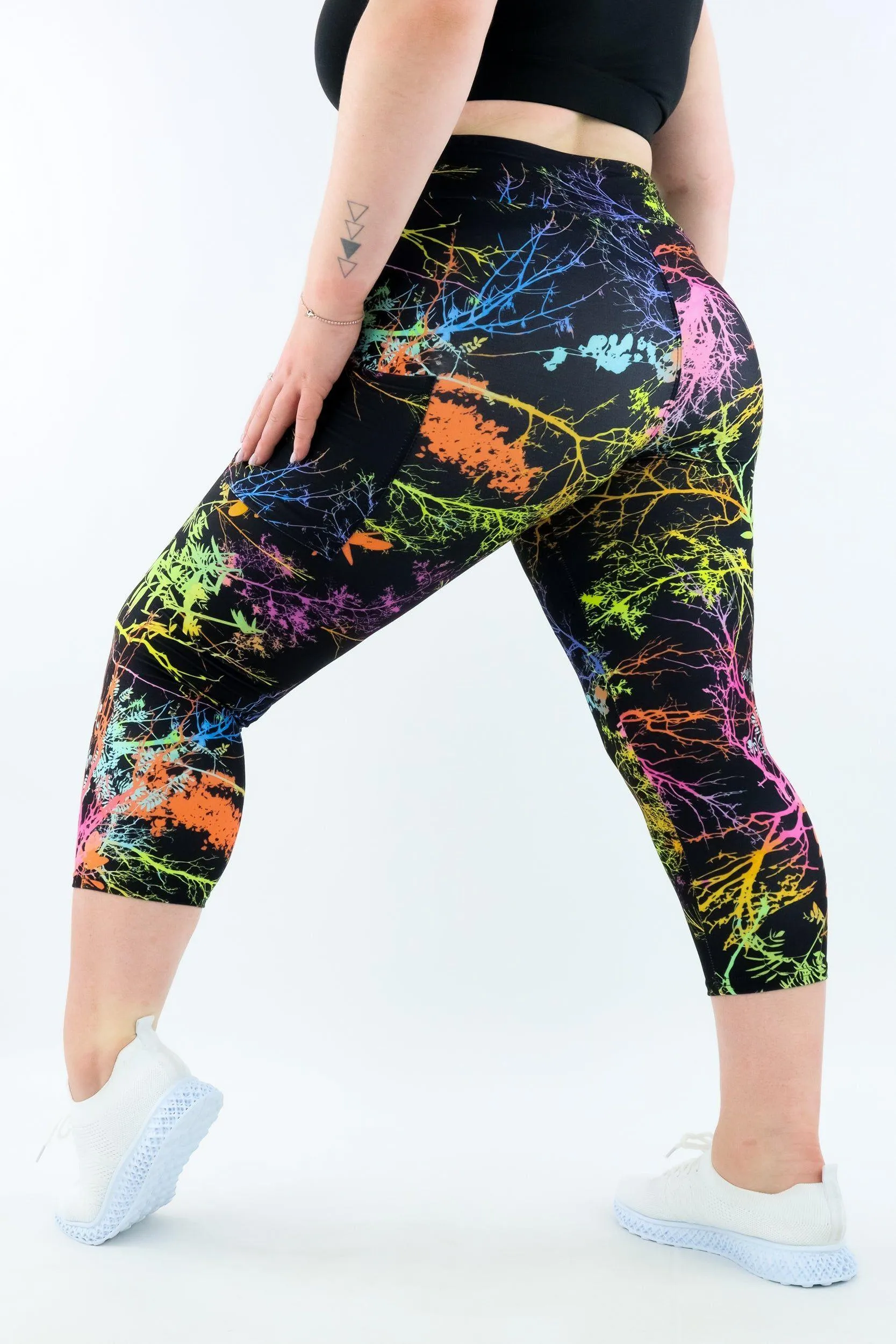Branch of Life - Casual - Capri Leggings - Pockets
