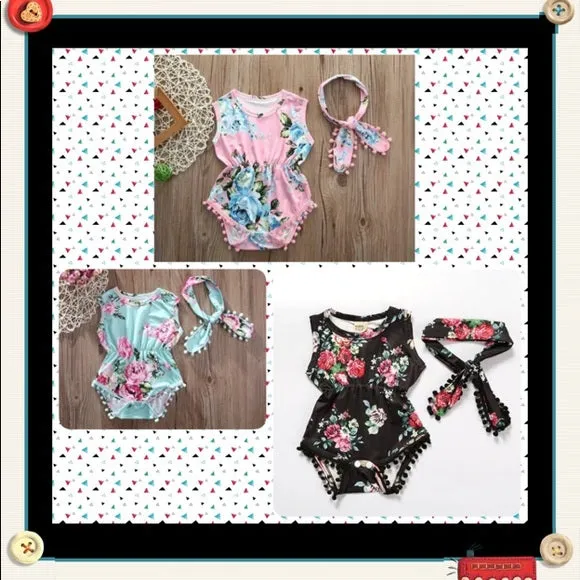 Brand New Onsie Rompers With Headband