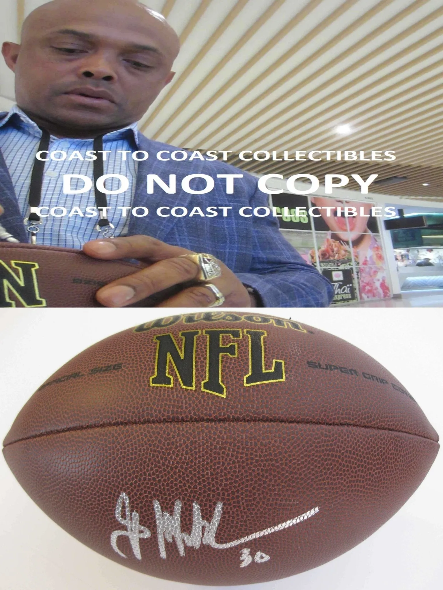 Brian Mitchell, Washington Redskins, Philadelphia Eagles, signed, autographed, football - COA,Proof