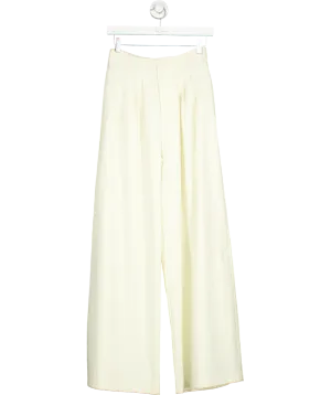 By Malina Cream Diana High Waist Wide Pants UK XS