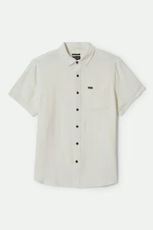 Charter Organic Cotton Linen Blend S/S Shirt - Egret White