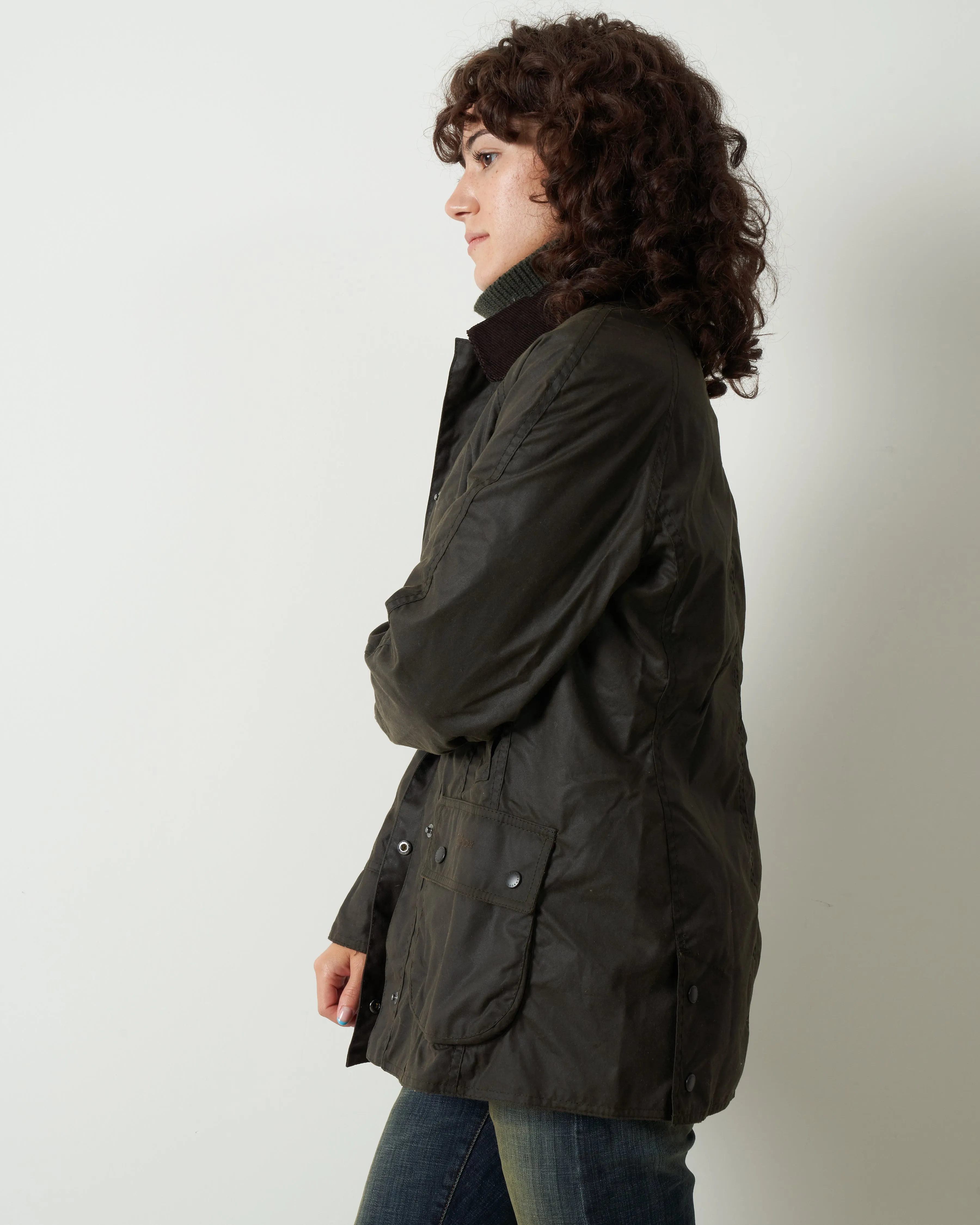 classic beadnell wax jacket - olive