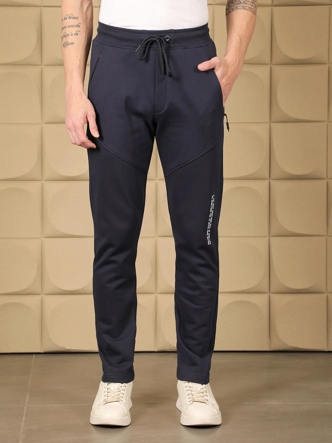 COBB NAVY BLUE PRINTED WINTER LOWER